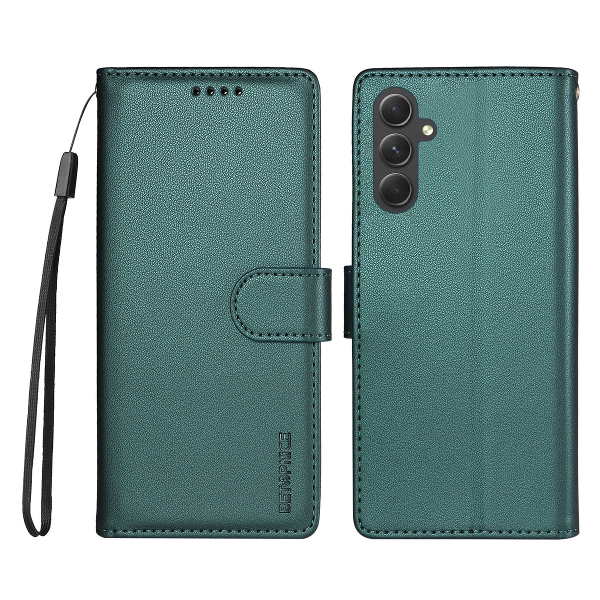 BETOPNICE til Samsung Galaxy A54 5G 006 Cover RFID Blokerende Pung Stand Læder Telefoncover med Håndrem