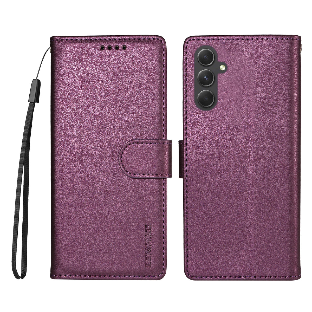 BETOPNICE til Samsung Galaxy A54 5G 006 Cover RFID Blokerende Pung Stand Læder Telefoncover med Håndrem