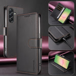 BETOPNICE for Samsung Galaxy A56 5G 006 Case RFID Blocking Wallet Stand Leather Phone Cover with Wrist Strap