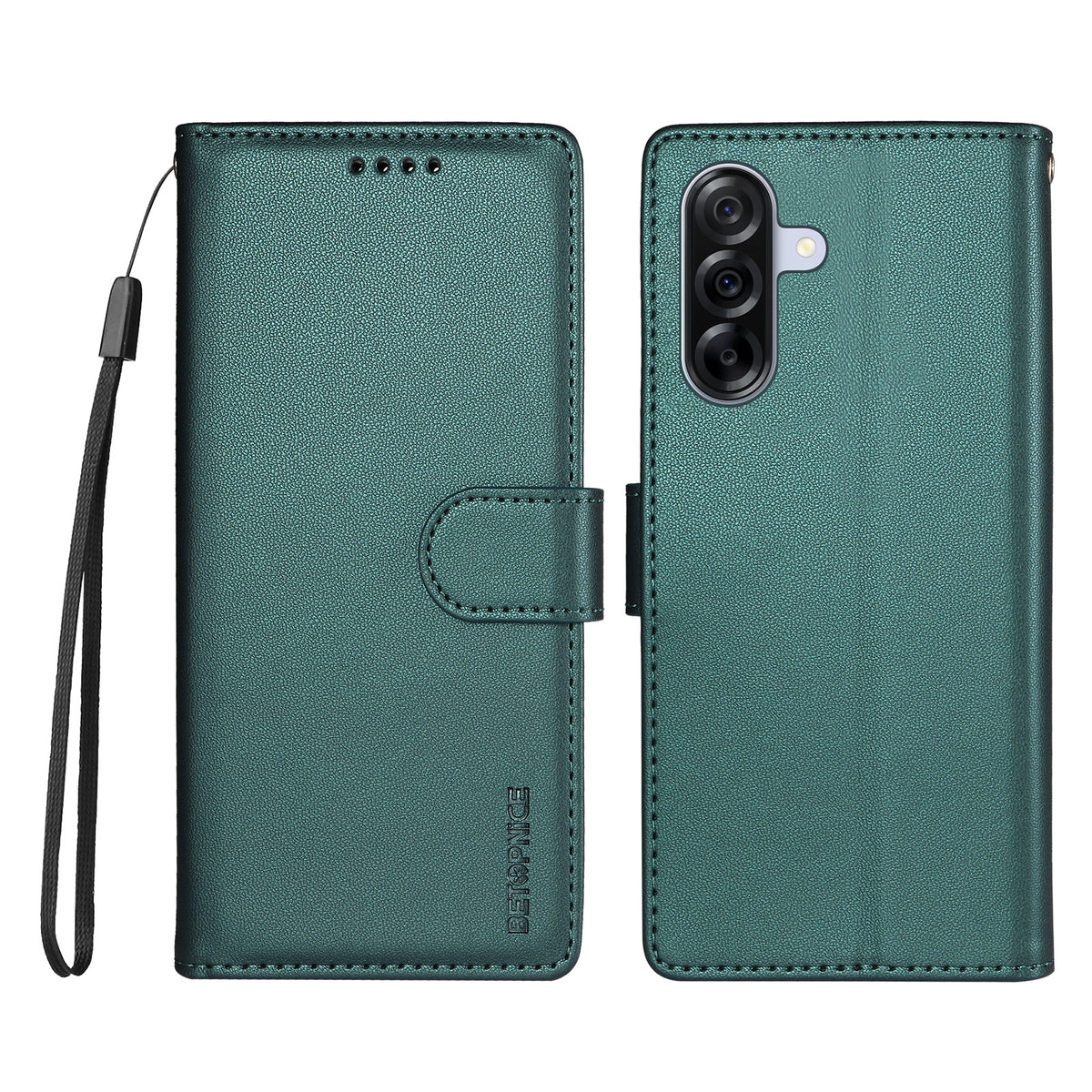BETOPNICE för Samsung Galaxy A36 5G / Galaxy A37 5G 006 Skal RFID-blockerande plånboksfodral i läder med handledsrem