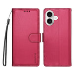 BETOPNICE for iPhone 16 Plus 006 Case RFID Blocking Wallet Stand Leather Phone Cover with Wrist Strap