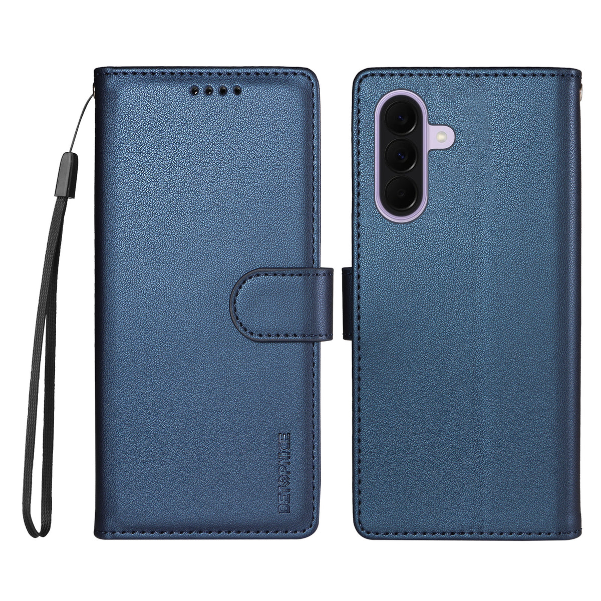 BETOPNICE for Samsung Galaxy A27 5G 006 Case RFID Blocking Wallet Stand Leather Phone Cover with Wrist Strap