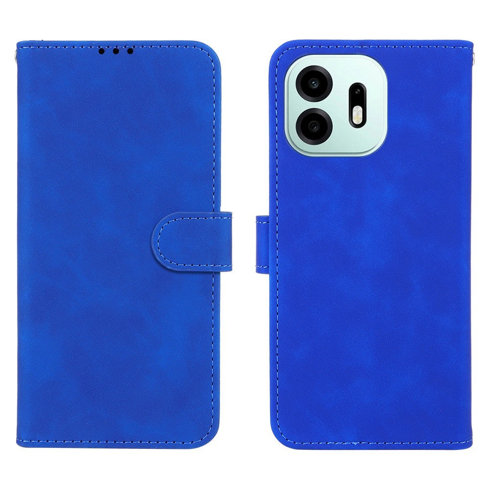 Til OnePlus N6 4G Læder Cover Hudfølelse Anti-fald Pung Stander Flip Telefoncover