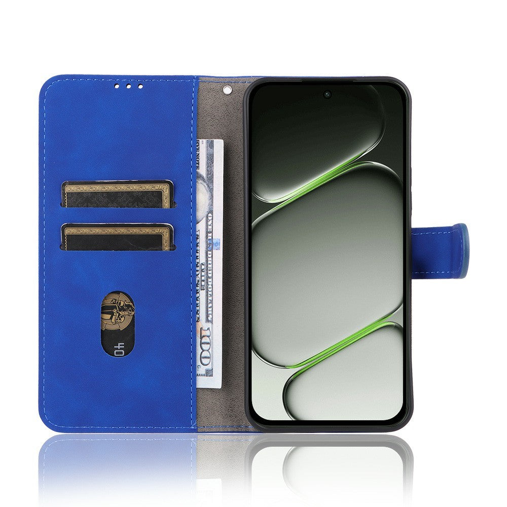 Til OnePlus N6 4G Læder Cover Hudfølelse Anti-fald Pung Stander Flip Telefoncover