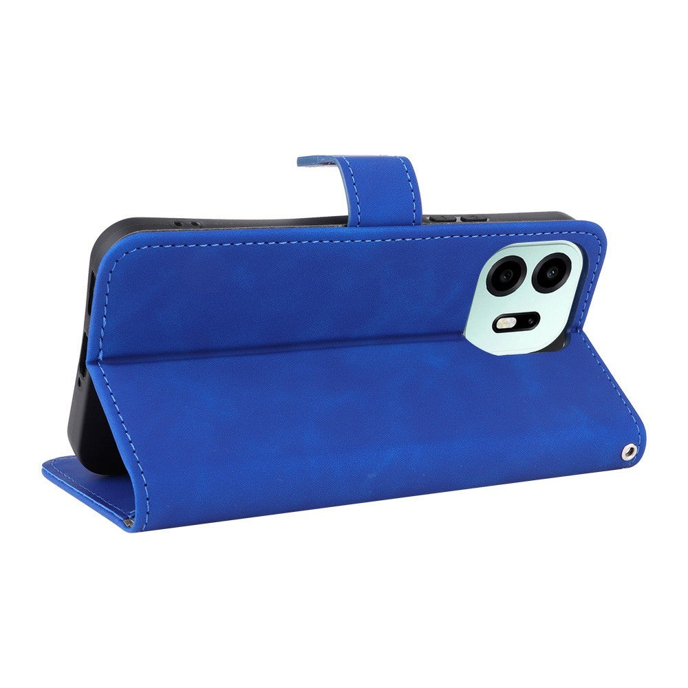 Til OnePlus N6 4G Læder Cover Hudfølelse Anti-fald Pung Stander Flip Telefoncover