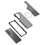 Magnetisk cover til Samsung Galaxy S24 Ultra med kulfiberstruktur, PC + TPU-hjørnebeskyttelse