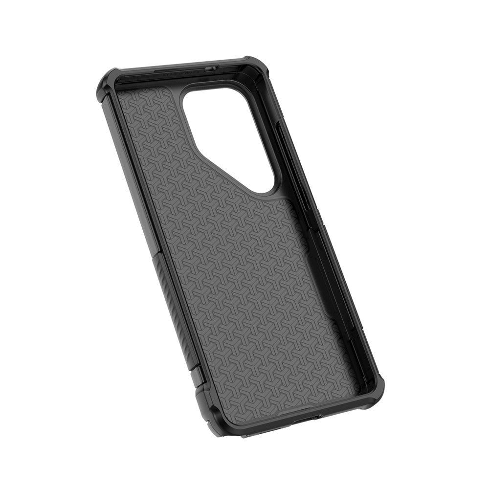 For Samsung Galaxy S25 Ultra Magnetic Case Carbon Fiber Texture PC + TPU Corner Protection Phone Cover