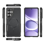 For Samsung Galaxy S26+ Magnetic Case Carbon Fiber Texture PC + TPU Corner Protection Phone Cover