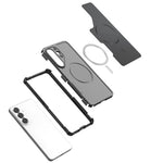 For Samsung Galaxy S26+ Magnetic Case Carbon Fiber Texture PC + TPU Corner Protection Phone Cover