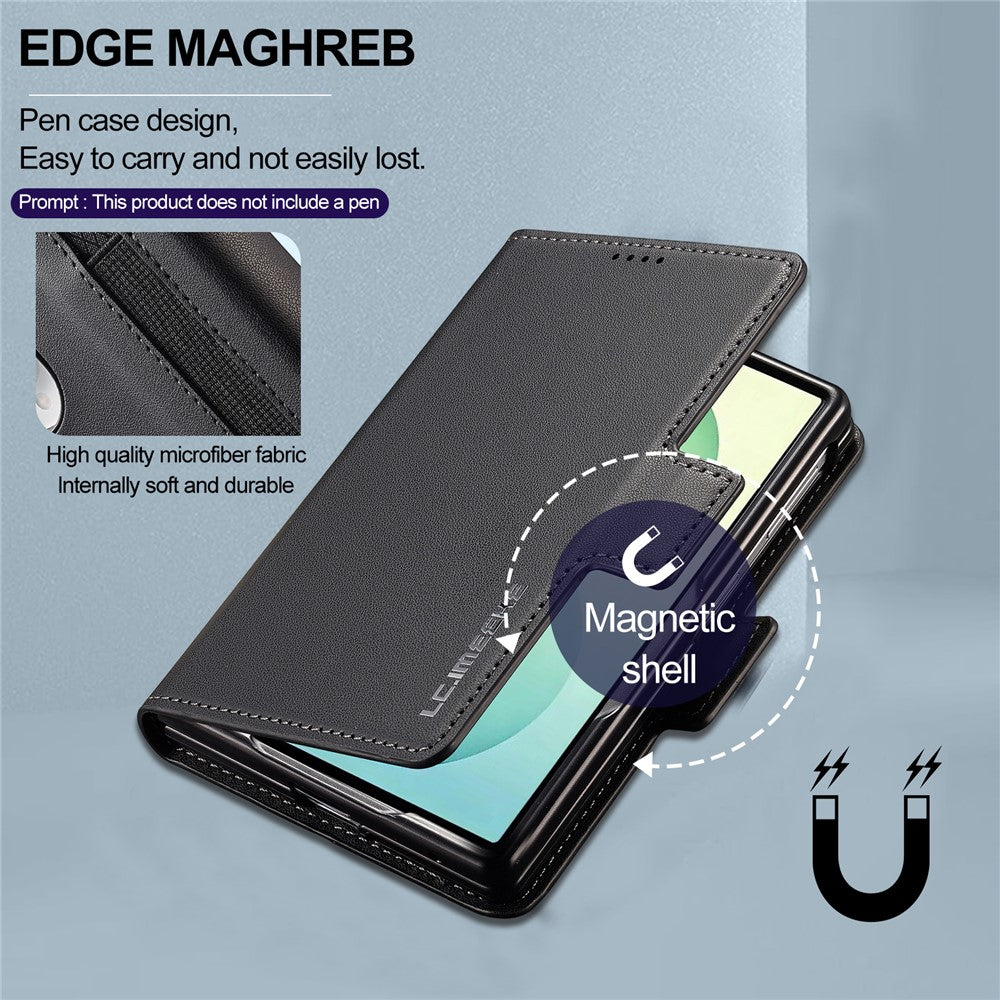 LC.IMEEKE L1 Series for Samsung Galaxy Z Fold8 Case PU Leather Wallet Stand Protective Phone Cover