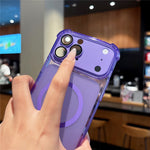 For iPhone 18 Pro / 17 Pro Magnetic Case with Detachable Camera Lens Cover TPU Anti-Slip Shockproof Phone Cover