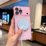 For iPhone 18 Pro / 17 Pro Magnetic Case with Detachable Camera Lens Cover TPU Anti-Slip Shockproof Phone Cover