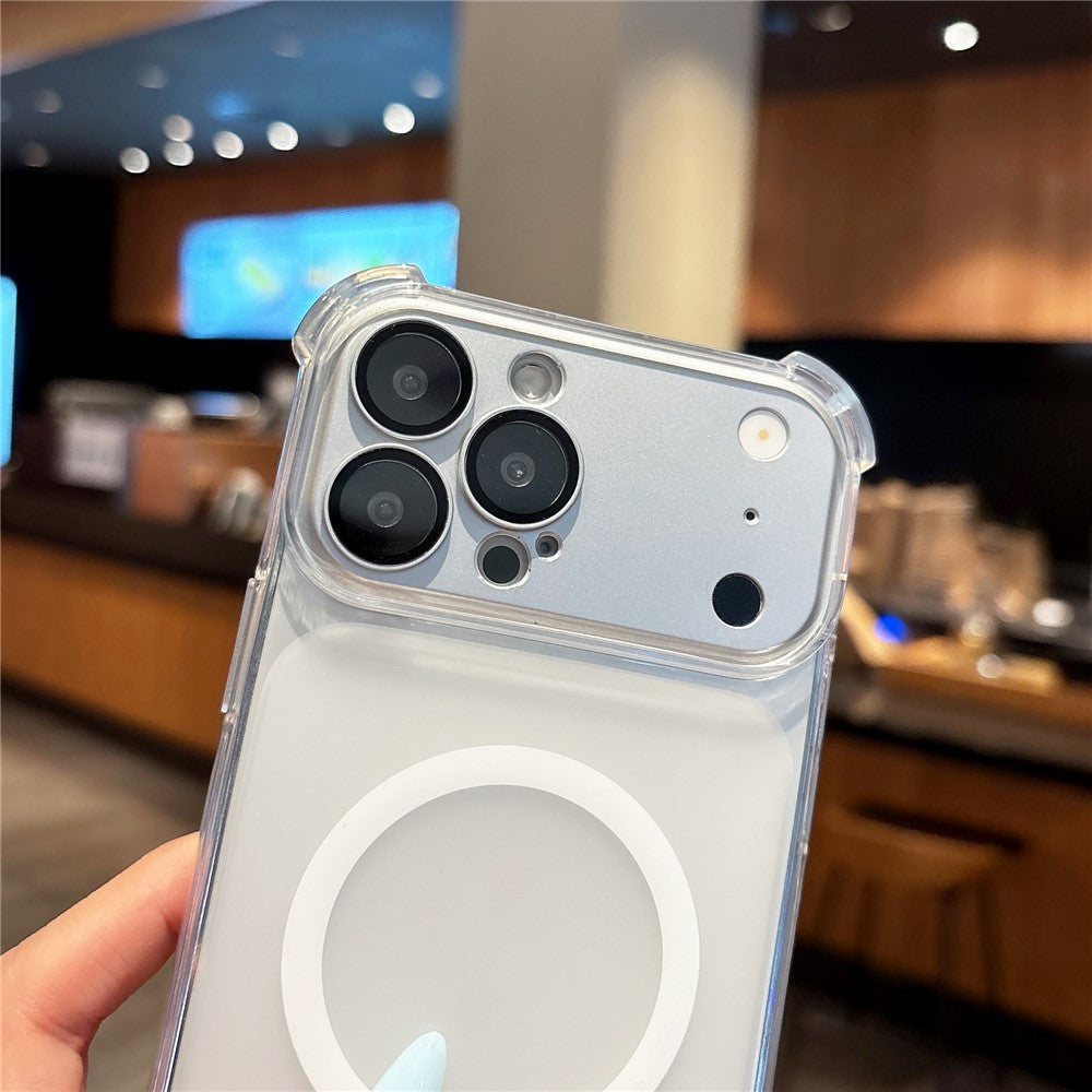 For iPhone 18 Pro / 17 Pro Magnetic Case with Detachable Camera Lens Cover TPU Anti-Slip Shockproof Phone Cover