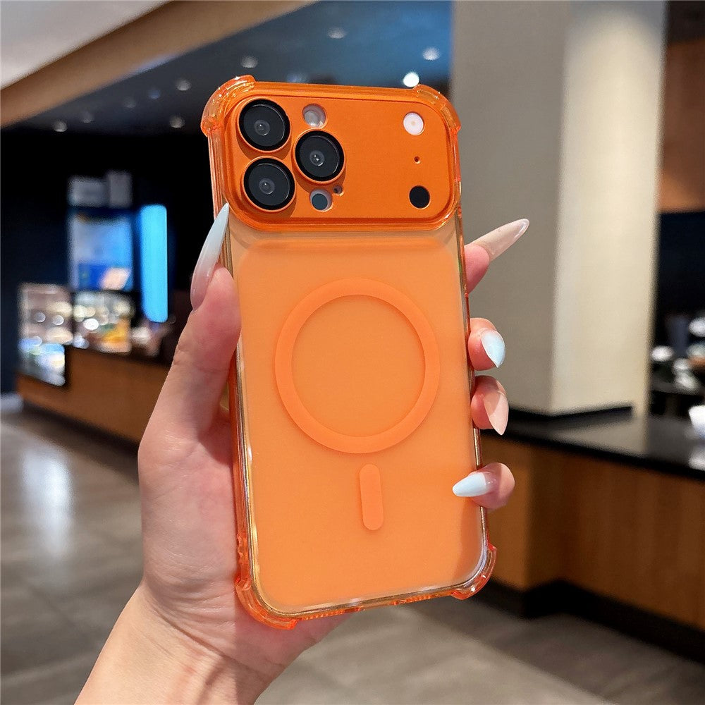 For iPhone 18 Pro / 17 Pro Magnetic Case with Detachable Camera Lens Cover TPU Anti-Slip Shockproof Phone Cover