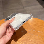 Magnetisk etui til Samsung Galaxy S25 Ultra med aftagelig kameralinsebeskyttelse, skridsikkert og stødsikkert TPU-mobilcover