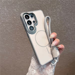 Samsung Galaxy S25 Ultra Magnetiskt Skal med Snodd Skin-Feel PC + TPU Stötsäkert mobilskal