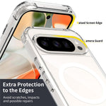 Til Google Pixel 11 Pro XL Magnetisk Cover TPU + PC Klart Telefoncover med 2 stk. Kameraprotector + 2 stk. Hærdet Glas Skærmbeskytter