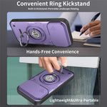 For Xiaomi 17T Case with Slide Camera Cover Ring Kickstand PC + TPU Phone Shell