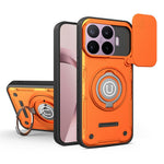 For Xiaomi 17T Case with Slide Camera Cover Ring Kickstand PC + TPU Phone Shell