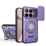 For Xiaomi 17T Pro Case with Slide Camera Cover Ring Kickstand PC + TPU Phone Shell