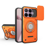 For Xiaomi 17T Pro Case with Slide Camera Cover Ring Kickstand PC + TPU Phone Shell