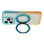 Til iPhone 15 Pro Max cover med 150 cm lanyard, ring-kickstand, gradient glimmer PC + TPU telefoncover
