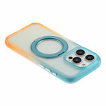 Til iPhone 15 Pro Max cover med 150 cm lanyard, ring-kickstand, gradient glimmer PC + TPU telefoncover