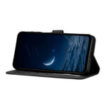 Til Samsung Galaxy S26+ Wallet Cover med trykt katte- og sommerfuglemønster i læder, telefoncover med håndledsrem