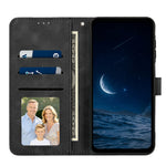 Til Samsung Galaxy A37 5G Pung Etui Med Præget Kat Sommerfugl Læder Telefoncover Med Håndledsrem