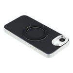 For iPhone 17th / 16th Case Rotating Kickstand PC + TPU IMD Protective Cover with Rhinestones Camera Frame