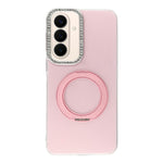 Til Samsung Galaxy A56 5G / A36 5G Cover Roterende Kickstand PC + TPU IMD Beskyttelsescover med Rhinestones Kameraramme