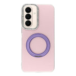 Til Samsung Galaxy A56 5G / A36 5G Cover Roterende Kickstand PC + TPU IMD Beskyttelsescover med Rhinestones Kameraramme