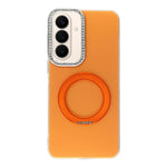Til Samsung Galaxy A56 5G / A36 5G Cover Roterende Kickstand PC + TPU IMD Beskyttelsescover med Rhinestones Kameraramme