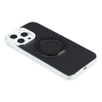 For iPhone 15 Pro Max Case Rotating Kickstand PC + TPU IMD Protective Cover with Rhinestones Camera Frame