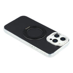 For iPhone 15 Pro Max Case Rotating Kickstand PC + TPU IMD Protective Cover with Rhinestones Camera Frame