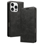 Til iPhone 16 Pro Max Pung Etui RFID Blokerende Kortpladser Stativ Magnetisk Lukning Læder Telefoncover