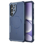 For Samsung Galaxy S25+ Magnetic Case Carbon Fiber Texture PC + TPU Corner Protection Phone Cover