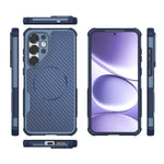 For Samsung Galaxy S25+ Magnetic Case Carbon Fiber Texture PC + TPU Corner Protection Phone Cover