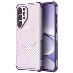 For Samsung Galaxy S25+ Magnetic Case Carbon Fiber Texture PC + TPU Corner Protection Phone Cover
