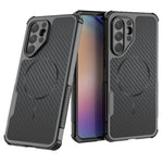 For Samsung Galaxy A56 5G / A36 5G / A37 5G Magnetic Case Carbon Fiber Texture PC + TPU Corner Protection Phone Cover
