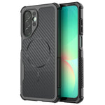 For Samsung Galaxy A27 5G Magnetic Case Carbon Fiber Texture PC + TPU Corner Protection Phone Cover