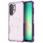 For Samsung Galaxy A27 5G Magnetic Case Carbon Fiber Texture PC + TPU Corner Protection Phone Cover