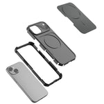 For iPhone 15 Magnetic Case Carbon Fiber Texture PC + TPU Corner Protection Phone Cover