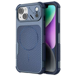For iPhone 15 Magnetic Case Carbon Fiber Texture PC + TPU Corner Protection Phone Cover