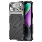 For iPhone 15 Magnetic Case Carbon Fiber Texture PC + TPU Corner Protection Phone Cover