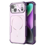 Magnetisk cover til iPhone 14 / 13 med kulfibertekstur PC + TPU-hjørnebeskyttelse