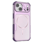 Magnetisk cover til iPhone 14 / 13 med kulfibertekstur PC + TPU-hjørnebeskyttelse