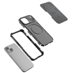 Magnetisk cover til iPhone 14 / 13 med kulfibertekstur PC + TPU-hjørnebeskyttelse