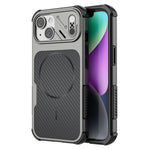 Magnetisk cover til iPhone 14 / 13 med kulfibertekstur PC + TPU-hjørnebeskyttelse