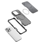 For iPhone 13 Pro Magnetic Case Carbon Fiber Texture PC + TPU Corner Protection Phone Cover